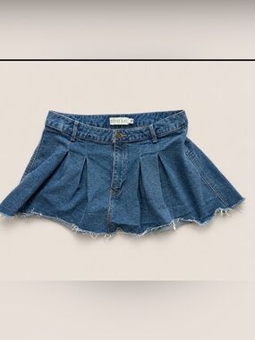 Dakota Blue Y2K Micro Mini Skirt Denim Medium